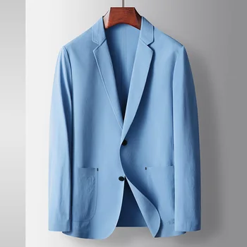 K-Suit куртка летняя из ледяного шелка, тонкий одноместный эластичный мужской костюм West Sense, светло-голубой
