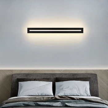 Алюминиево-акриловый светодиодный настенный светильник, современный длинный настенный светильник для домашнего декора, лестницы в спальню, современные минималистичные лампы-бра для помещений