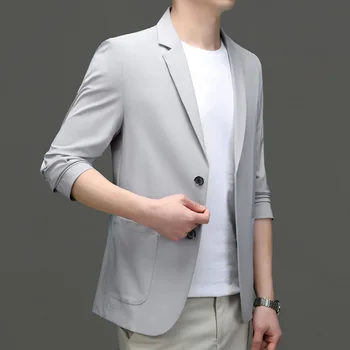 lis2523 мужская трендовая однотонная одежда с круглым вырезом и короткими рукавами, новая летняя белая одежда с короткими рукавами для мужчин