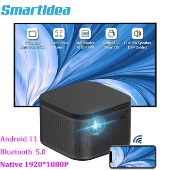 Smartldea UHD 4K 1080P Проектор 1000 Ansi Android 11 RAM 2G ROM 32G Bluetooth 5,0 DLP Проектор видеоигр для домашнего кинотеатра