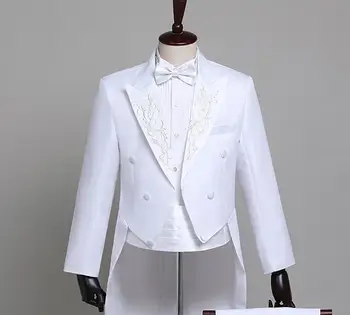 Свадебное платье, приталенные роскошные костюмы для мужчин, Жаккардовый костюм Homme, высококачественный модный мужской блейзер abb178