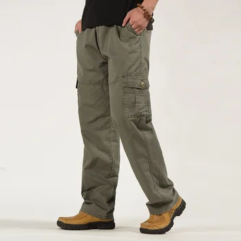 Мужской хлопковый тонкий комбинезон, повседневные спортивные брюки с прямыми штанинами, уличные брюки большого размера, выстиранные дышащие мужские брюки 4XL 5XL 6XL