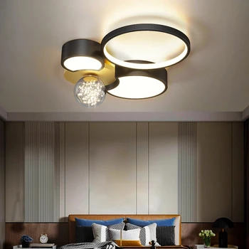Современный модный светодиодный потолочный светильник для гостиной, кабинета, кухни, детской спальни, потолочный светильник Nodic Gold, домашний декор