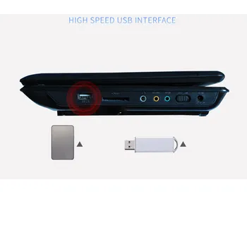 13 9 Портативный DVD-плеер AV Кабель ввода-вывода Беспроводной Прием телевизионного сигнала USB-порт видеоплеер US Plug