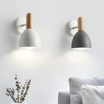 ZK40 E27 простой настенный светильник для гостиной, домашний светильник, ретро прикроватный светильник, украшение комнаты в коридоре, настенный светильник без источника света