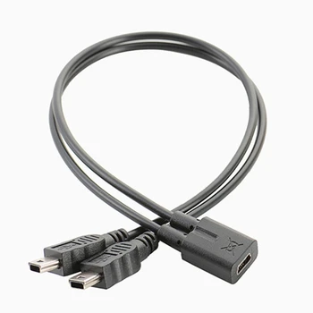 Кабель-разветвитель Mini USB от 1 до 2 Y, USB 2.0, мини-5-контактный разъем для подключения к 2 разъемам, прямая поставка